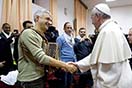 19 gennaio 2014 - Papa Francesco visita parrocchia Sacro Cuore di Gesù: Incontro con i senza fissa dimora (servizio fotografico de "L`Osservatore Romano")