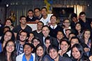 5 novembre 2014 - Don ngel Fernndez Artime, Rettor Maggiore, insieme ai giovani.