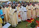 7 dicembre 2014 - Mons. Cyprian Kizito Lwanga, arcivescovo di Kampala, ha presieduto la celebrazione eucaristica per i 25 anni di presenza salesiana in Uganda e i 25 anni di fondazione della parrocchia di Bombo-Namaliga.