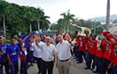 30 aprile 2 maggio 2015 - Don Ángel Fernández Artime, Rettor Maggiore e il suo segretario don Horacio López, salutano gli studenti del DBTI.
