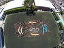 3 maggio 2015 - Festa del Bicentenario della nascita di Don Bosco, a cui hanno partecipato oltre duemila persone, la maggior parte giovani provenienti dalle varie opere dell’Ispettoria di Guadalajara: un drone ha permesso di catturare immagini aeree con il logo dell’incontro mondiale del MGS.