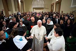 Photo for the article -ITALY  POPE FRANCIS VISITS SALESIAN PARISH OF SACRO CUORE