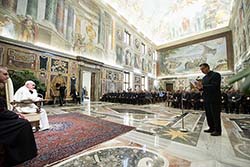 Photo for the article -VATICAN  GC27: THE CHAPTER MEMBERS MEET POPE FRANCIS