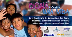 Photo for the article -PERU  FRIENDS OF DON BOSCO CAMPAIGN TO HELP NEEDY CHILDREN AND YOUNG PEOPLE OF PIURA