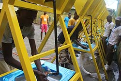 Photo for the article -SIERRA LEONE  DON BOSCO DONATES MOBILE HAND-WASH BASINS TO CHILDRENS MINISTRY