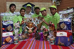 Photo for the article -PERU  RESIDENTS OF YOUNG PEOPLES HOME MAKE DON BOSCO PANETTONI