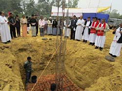 Photo for the article -INDIA  DIPHU BISHOP BLESSES FOUNDATION OF DON BOSCO COLLEGE