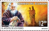 Foto dell'articolo -ECUADOR  EMISSIONE POSTALE IN ONORE DEL SERVO DI DIO CARLOS CRESPI