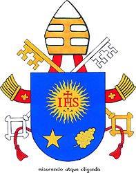 Photo for the article -VATICAN  POPE FRANCIS COAT OF ARMS AND MOTTO